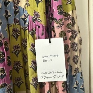 Japna Green and Pink Maxi Dress